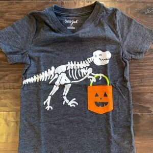 Cat & Jack Gray Dinosaur Halloween T-Shirt